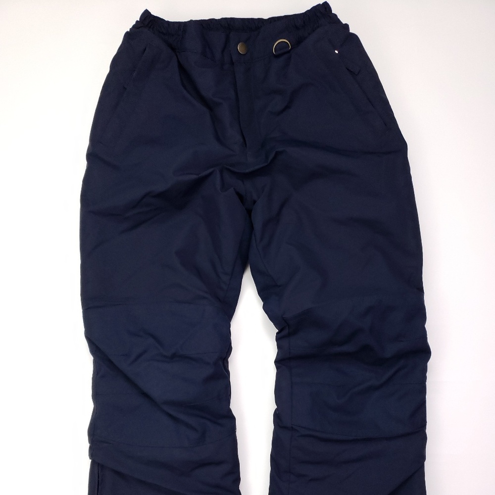 Lands End Kids Ski Pants Sz 10 Blue Navy Nylon Ins